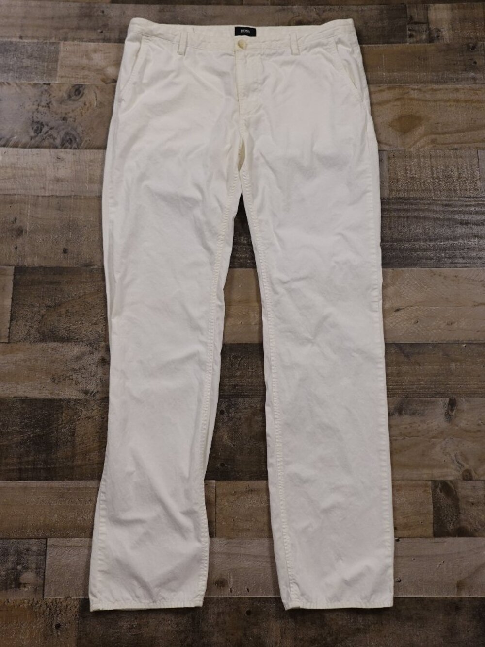 Hugo Boss Rice Slim Fit Chino Pants Men’s 36R White Designer‎ Casual Preppy FAIR